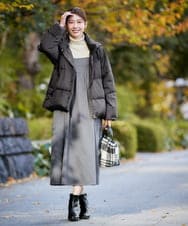 K2JAD10159 a.v.v(アー・ヴェ・ヴェ) 【2WAY/雑誌InRed(宝島社)1月・2月合併号掲載】スタンドネックショートダウンジャケット アイボリー