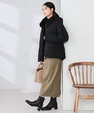 K2JAD10159 a.v.v(アー・ヴェ・ヴェ) 【2WAY/雑誌InRed(宝島社)1月・2月合併号掲載】スタンドネックショートダウンジャケット アイボリー