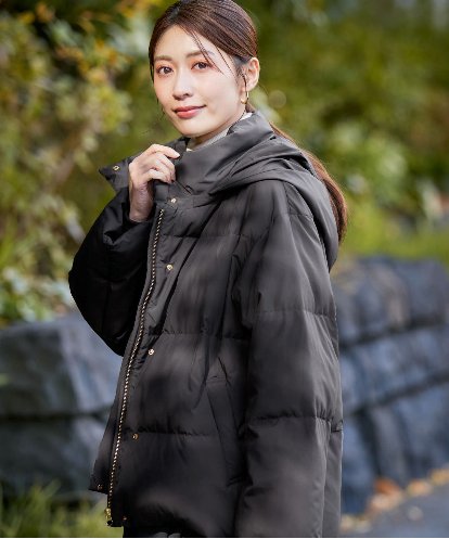 K2JAD10159 a.v.v 【2WAY】スタンドネックショートダウンジャケット