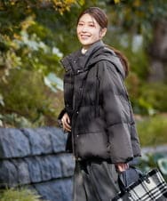 K2JAD10159 a.v.v(アー・ヴェ・ヴェ) 【2WAY】スタンドネックショートダウンジャケット ブラック