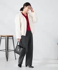 K2JAD10159 a.v.v(アー・ヴェ・ヴェ) 【2WAY】スタンドネックショートダウンジャケット アイボリー