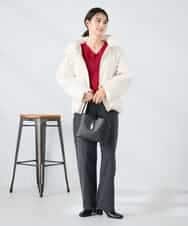 K2JAD10159 a.v.v(アー・ヴェ・ヴェ) 【2WAY】スタンドネックショートダウンジャケット アイボリー