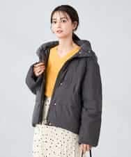 K2JAD10159 a.v.v(アー・ヴェ・ヴェ) 【2WAY】スタンドネックショートダウンジャケット アイボリー