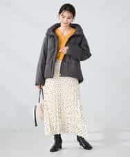 K2JAD10159 a.v.v(アー・ヴェ・ヴェ) 【2WAY】スタンドネックショートダウンジャケット アイボリー