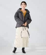 K2JAD10159 a.v.v(アー・ヴェ・ヴェ) 【2WAY】スタンドネックショートダウンジャケット アイボリー