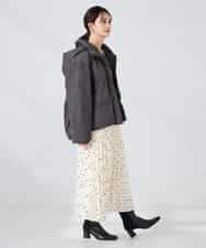 K2JAD10159 a.v.v(アー・ヴェ・ヴェ) 【2WAY】スタンドネックショートダウンジャケット アイボリー