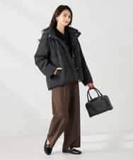 K2JAD10159 a.v.v(アー・ヴェ・ヴェ) 【2WAY】スタンドネックショートダウンジャケット アイボリー