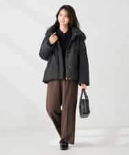 K2JAD10159 a.v.v(アー・ヴェ・ヴェ) 【2WAY】スタンドネックショートダウンジャケット アイボリー