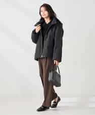 K2JAD10159 a.v.v(アー・ヴェ・ヴェ) 【2WAY】スタンドネックショートダウンジャケット アイボリー