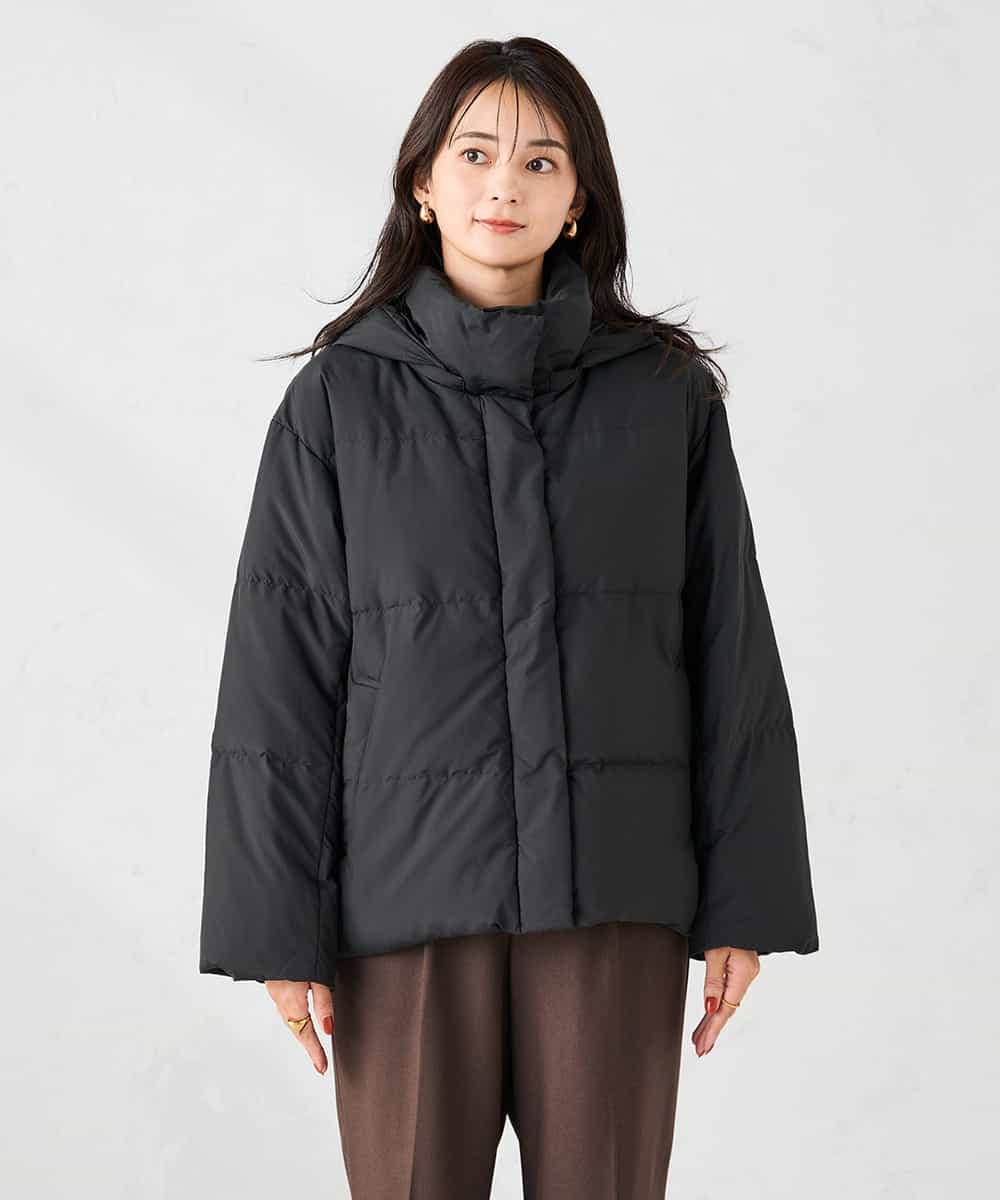 K2JAD10159 a.v.v(アー・ヴェ・ヴェ) 【2WAY】スタンドネックショートダウンジャケット アイボリー