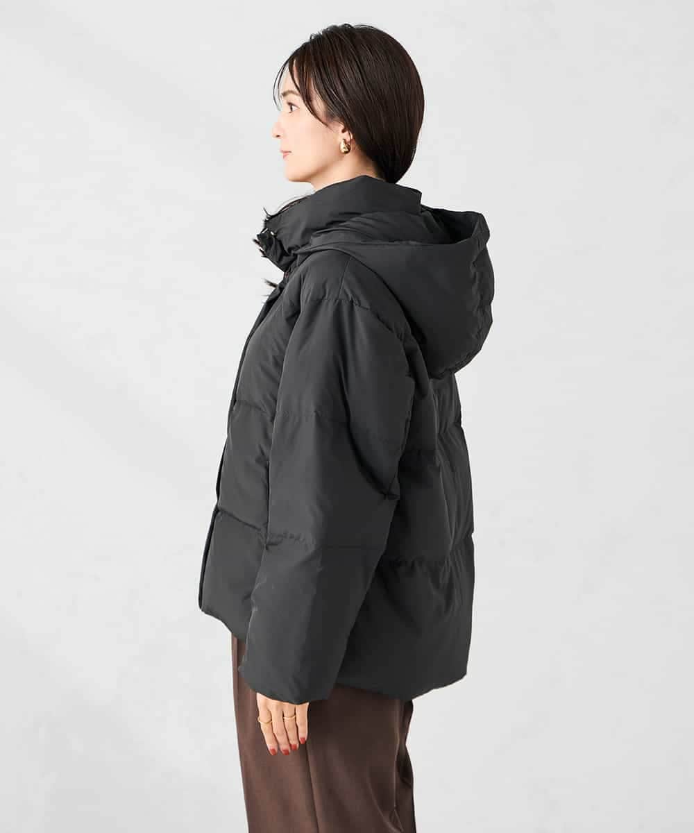 K2JAD10159 a.v.v(アー・ヴェ・ヴェ) 【2WAY】スタンドネックショートダウンジャケット アイボリー