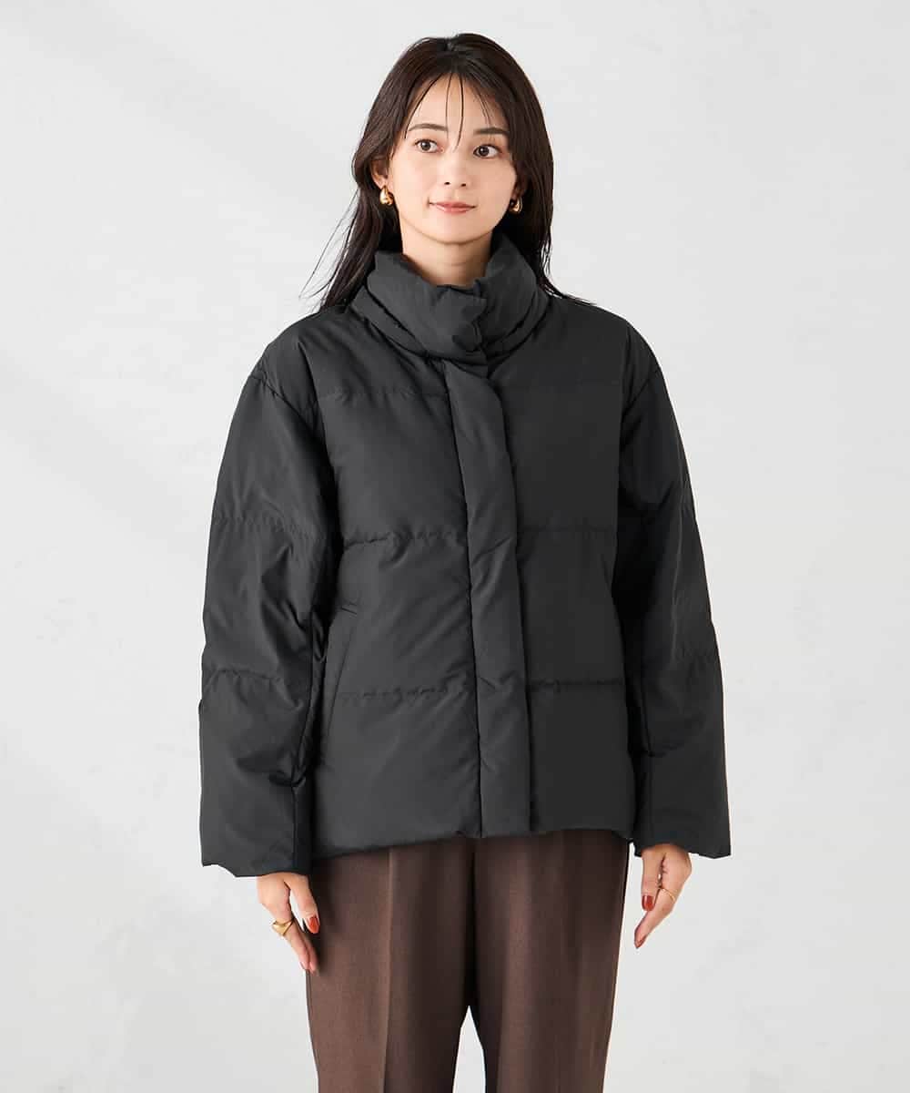 K2JAD10159 a.v.v(アー・ヴェ・ヴェ) 【2WAY】スタンドネックショートダウンジャケット アイボリー