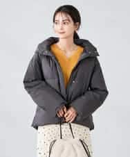 K2JAD10159 a.v.v(アー・ヴェ・ヴェ) 【2WAY】スタンドネックショートダウンジャケット ダークグレー