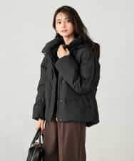 K2JAD10159 a.v.v(アー・ヴェ・ヴェ) 【2WAY】スタンドネックショートダウンジャケット ブラック