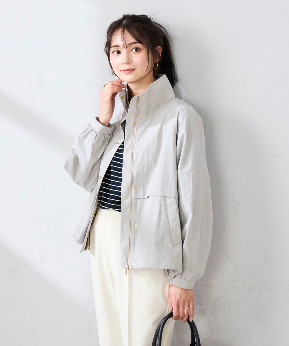 K2JDD07089 a.v.v(アー・ヴェ・ヴェ) ナイロンワッシャーブルゾン ベージュ