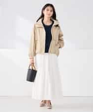 K2JDD07089 a.v.v(アー・ヴェ・ヴェ) ナイロンワッシャーブルゾン ベージュ