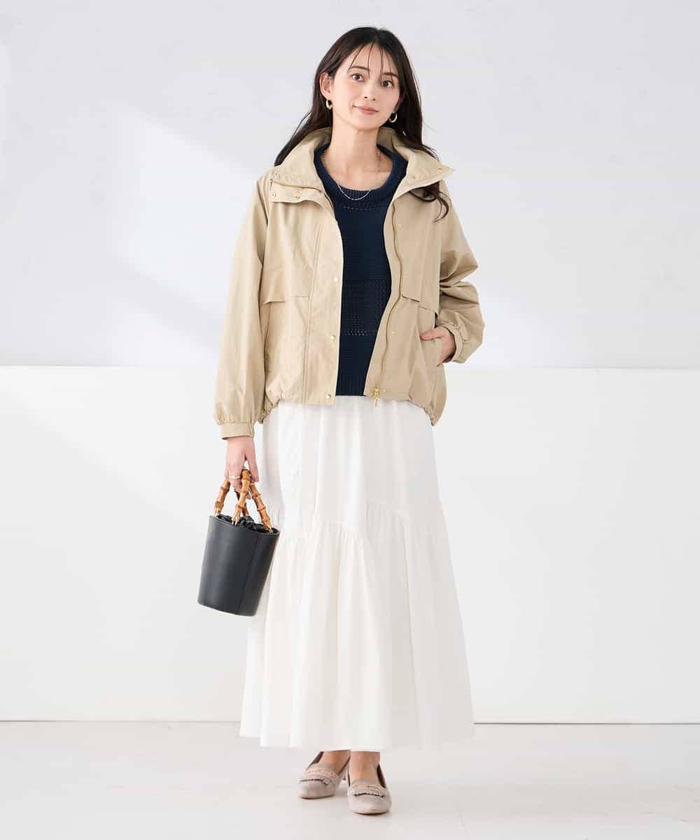 K2JDD07089 a.v.v(アー・ヴェ・ヴェ) ナイロンワッシャーブルゾン ベージュ