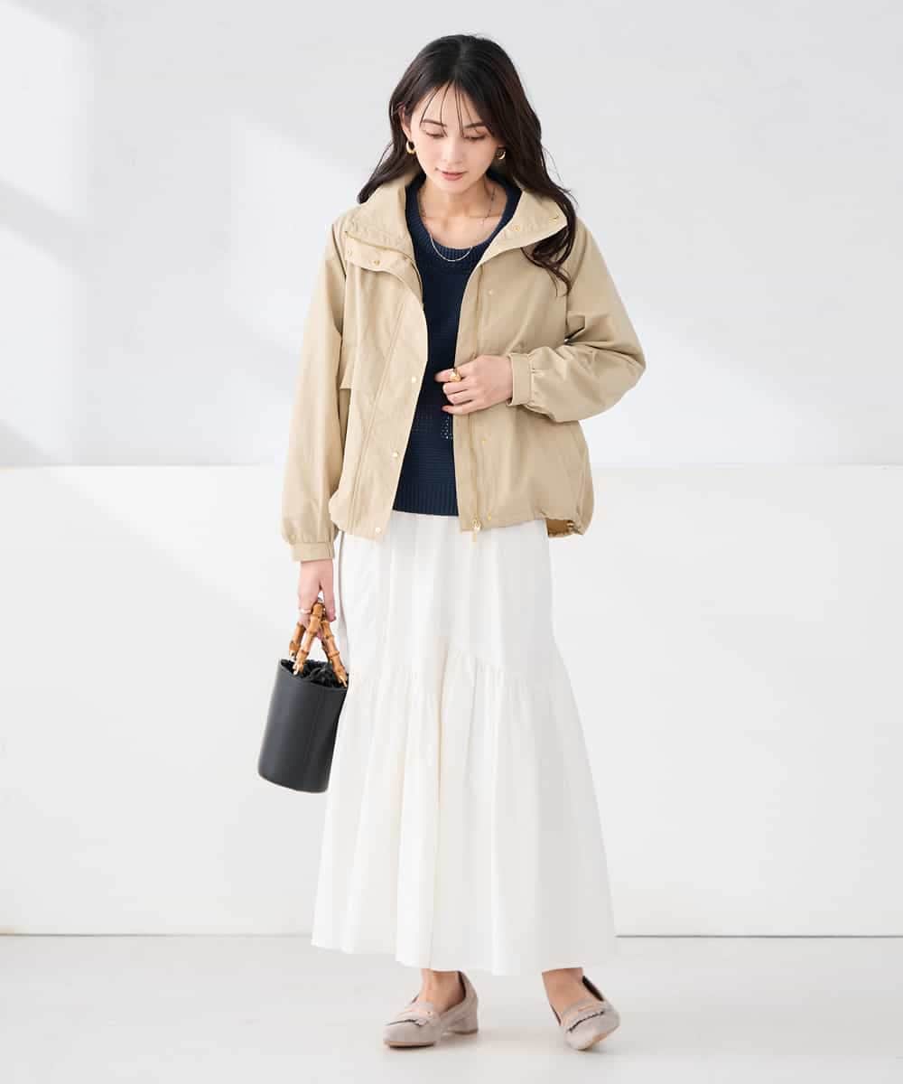 K2JDD07089 a.v.v(アー・ヴェ・ヴェ) ナイロンワッシャーブルゾン ベージュ