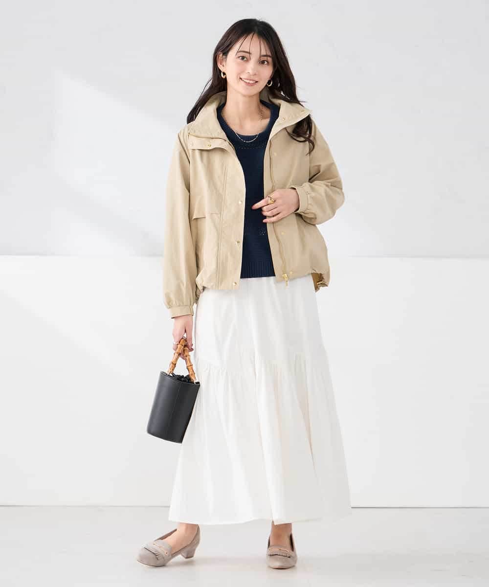 K2JDD07089 a.v.v(アー・ヴェ・ヴェ) ナイロンワッシャーブルゾン ベージュ