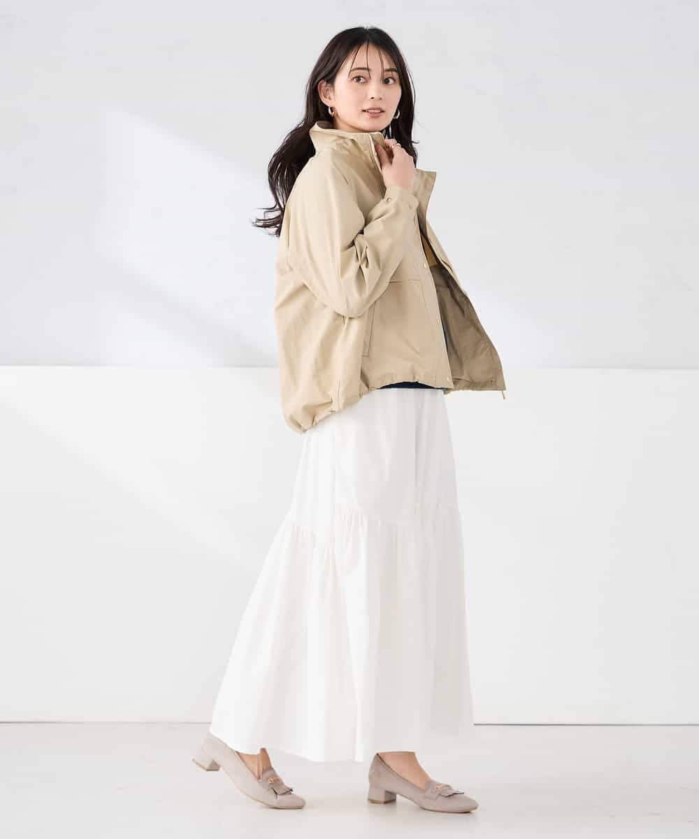 K2JDD07089 a.v.v(アー・ヴェ・ヴェ) ナイロンワッシャーブルゾン ベージュ