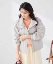 K2JDD07089 a.v.v(アー・ヴェ・ヴェ) ナイロンワッシャーブルゾン ベージュ