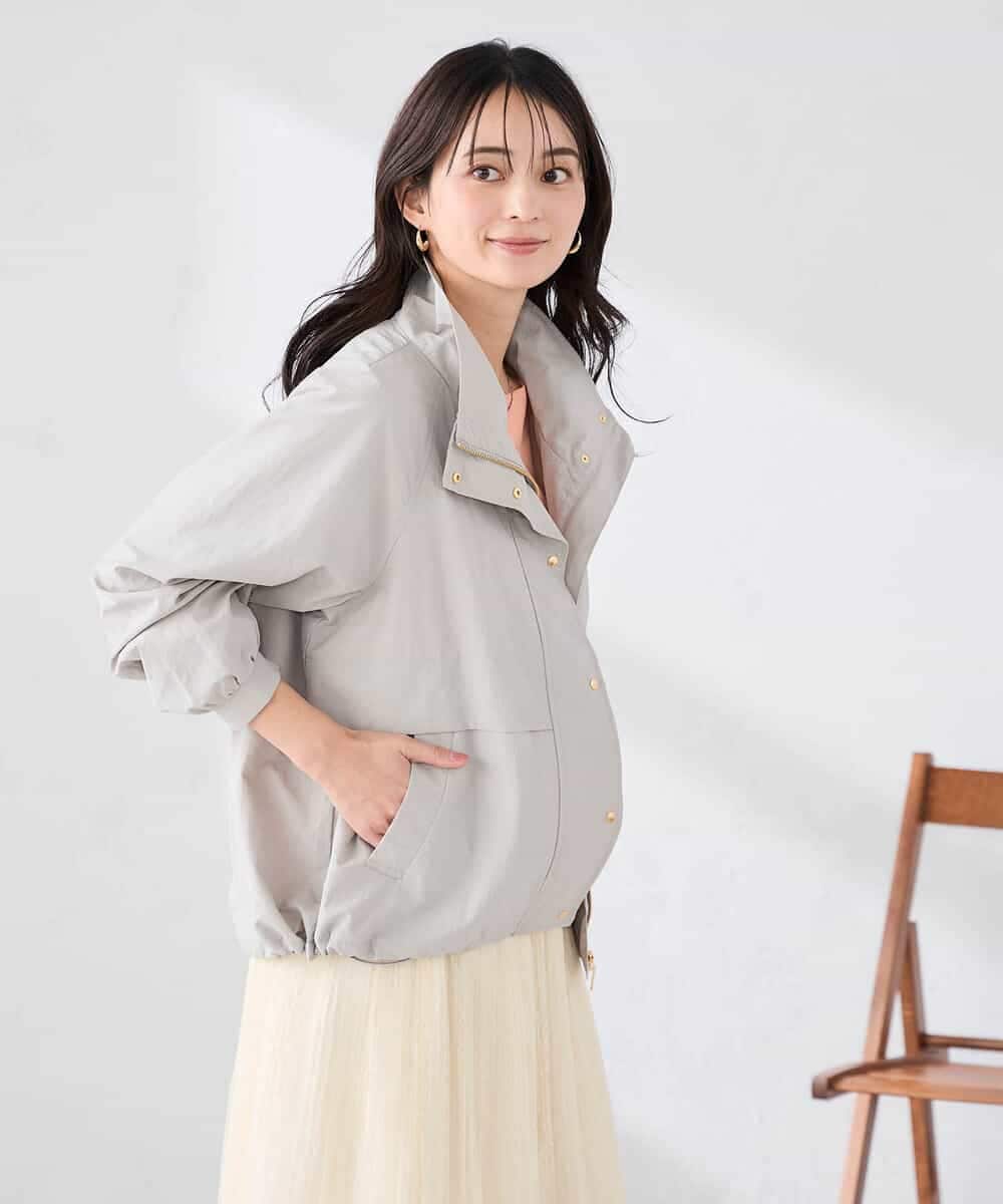 K2JDD07089 a.v.v(アー・ヴェ・ヴェ) ナイロンワッシャーブルゾン ベージュ