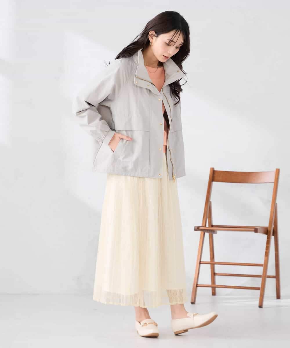 K2JDD07089 a.v.v(アー・ヴェ・ヴェ) ナイロンワッシャーブルゾン ベージュ