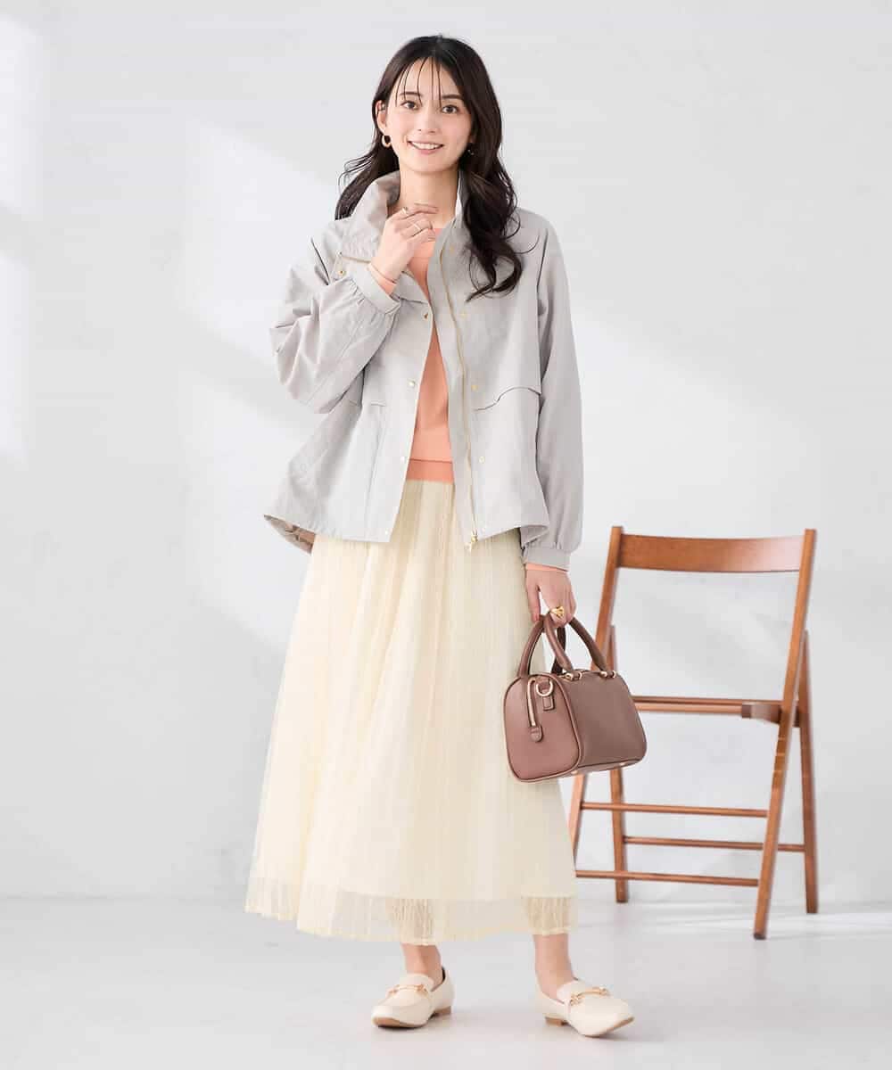 K2JDD07089 a.v.v(アー・ヴェ・ヴェ) ナイロンワッシャーブルゾン ベージュ