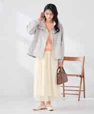 K2JDD07089 a.v.v(アー・ヴェ・ヴェ) ナイロンワッシャーブルゾン ベージュ