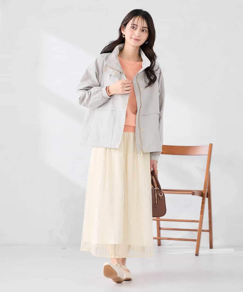 K2JDD07089 a.v.v(アー・ヴェ・ヴェ) ナイロンワッシャーブルゾン ベージュ