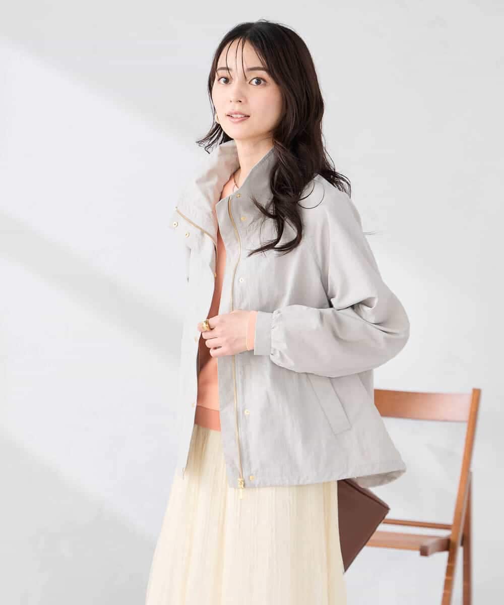 K2JDD07089 a.v.v(アー・ヴェ・ヴェ) ナイロンワッシャーブルゾン ベージュ