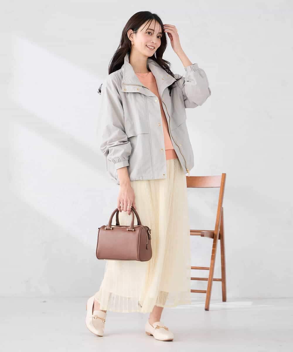 K2JDD07089 a.v.v(アー・ヴェ・ヴェ) ナイロンワッシャーブルゾン ベージュ