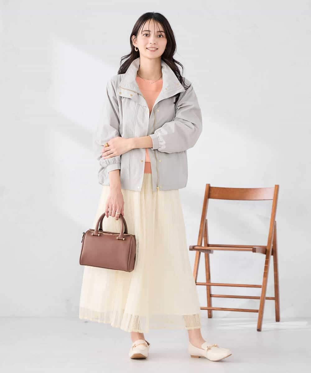 K2JDD07089 a.v.v(アー・ヴェ・ヴェ) ナイロンワッシャーブルゾン ベージュ