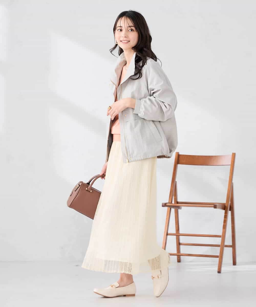 K2JDD07089 a.v.v(アー・ヴェ・ヴェ) ナイロンワッシャーブルゾン ベージュ