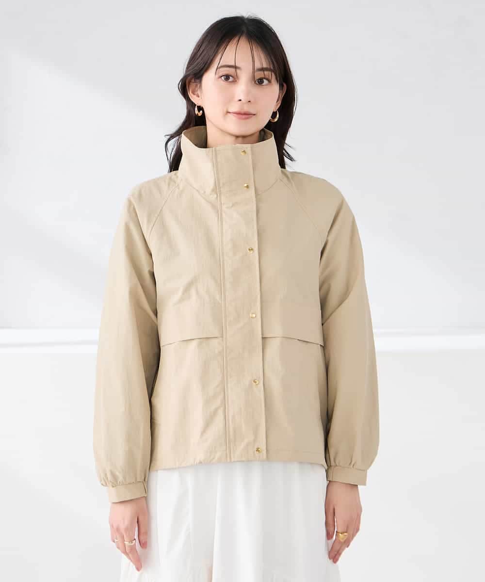 K2JDD07089 a.v.v(アー・ヴェ・ヴェ) ナイロンワッシャーブルゾン ベージュ