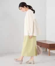 K2JDD08099 a.v.v(アー・ヴェ・ヴェ) 異素材切り替えノーカラーブルゾン アイボリー