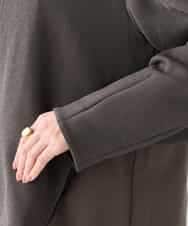 K2JDD08099 a.v.v(アー・ヴェ・ヴェ) 異素材切り替えノーカラーブルゾン アイボリー