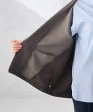 K2JDD08099 a.v.v(アー・ヴェ・ヴェ) 異素材切り替えノーカラーブルゾン アイボリー