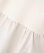 K2JDD08099 a.v.v(アー・ヴェ・ヴェ) 異素材切り替えノーカラーブルゾン アイボリー