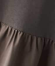 K2JDD08099 a.v.v(アー・ヴェ・ヴェ) 異素材切り替えノーカラーブルゾン アイボリー