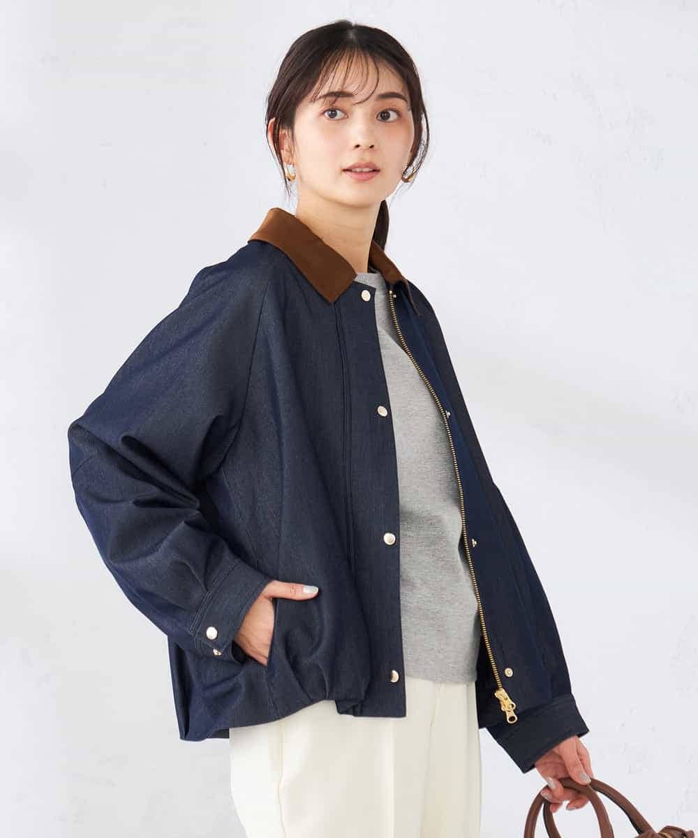 K2JDD09099 a.v.v(アー・ヴェ・ヴェ) ステンカラーブルゾン ネイビー
