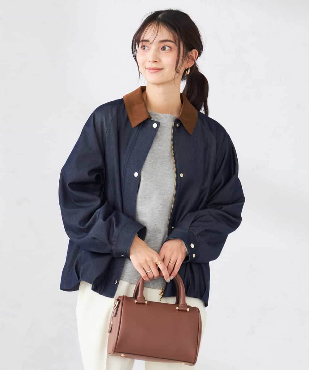 K2JDD09099 a.v.v(アー・ヴェ・ヴェ) ステンカラーブルゾン ネイビー