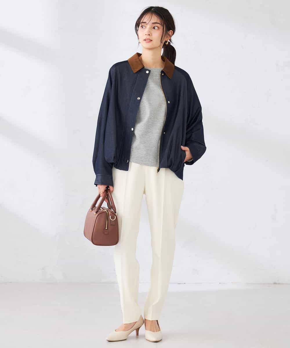 K2JDD09099 a.v.v(アー・ヴェ・ヴェ) ステンカラーブルゾン ネイビー