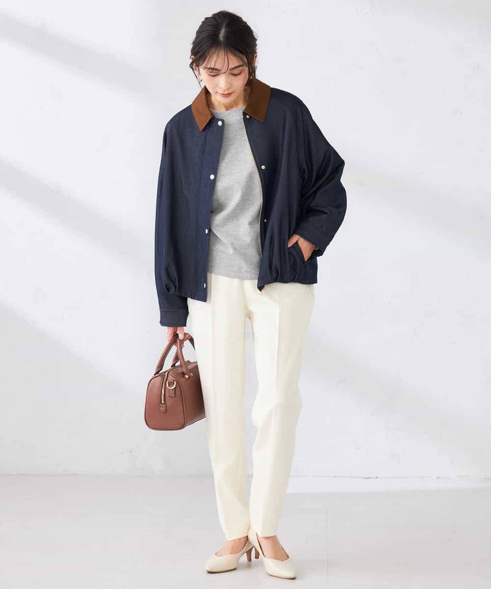 K2JDD09099 a.v.v(アー・ヴェ・ヴェ) ステンカラーブルゾン ネイビー