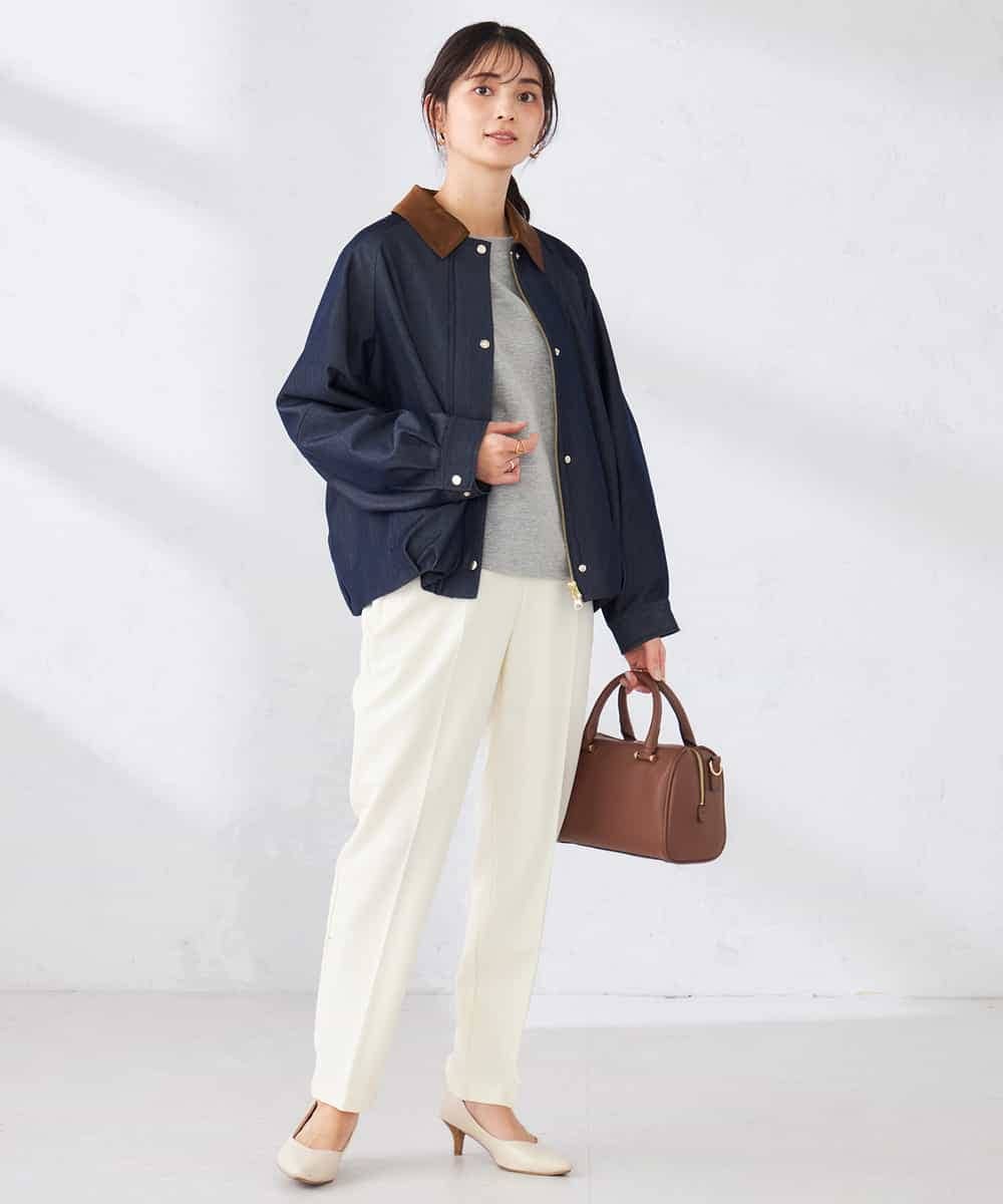 K2JDD09099 a.v.v(アー・ヴェ・ヴェ) ステンカラーブルゾン ネイビー