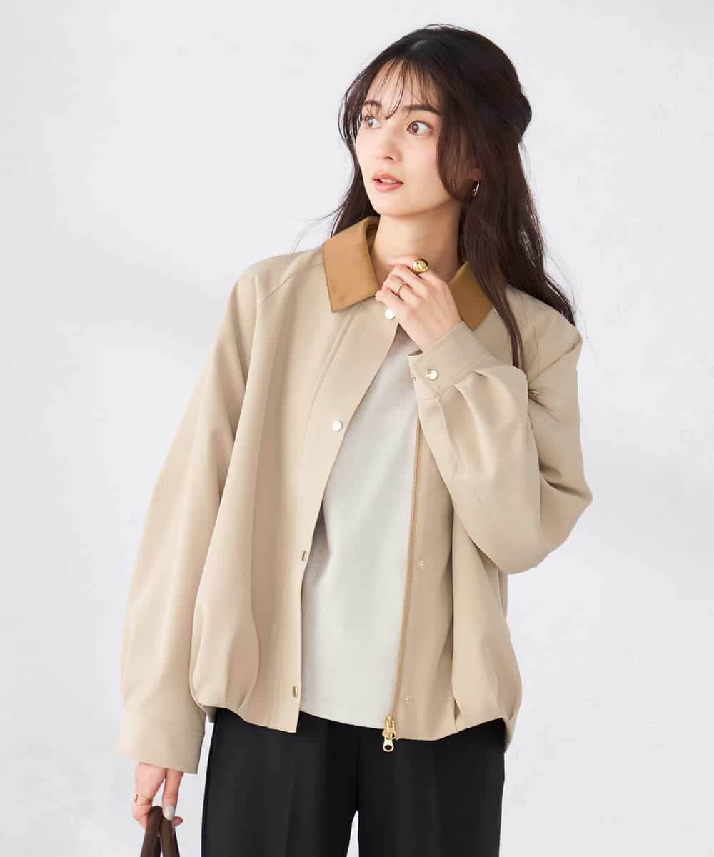 K2JDD09099 a.v.v(アー・ヴェ・ヴェ) ステンカラーブルゾン ネイビー