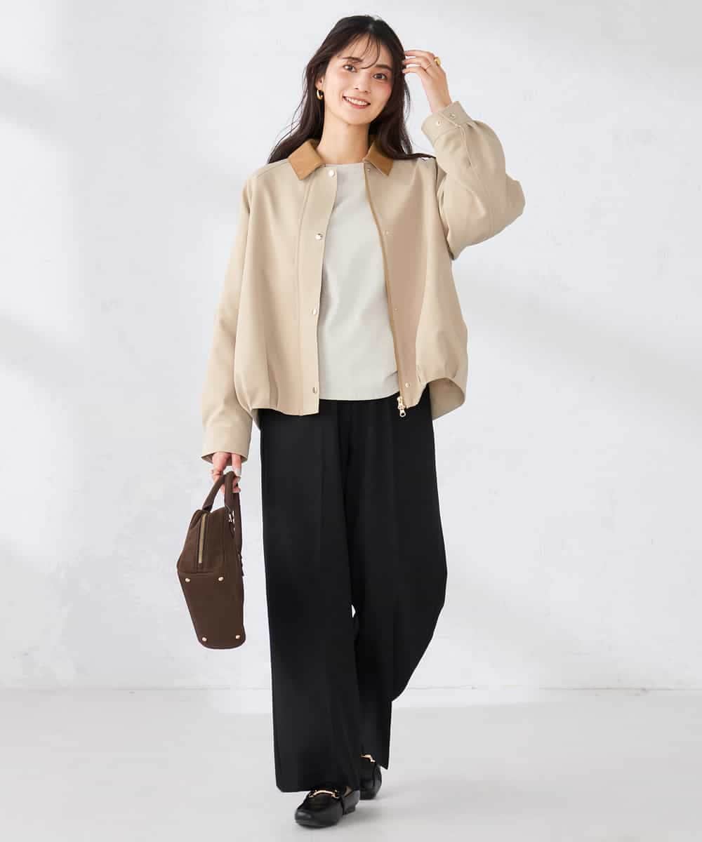 K2JDD09099 a.v.v(アー・ヴェ・ヴェ) ステンカラーブルゾン ネイビー