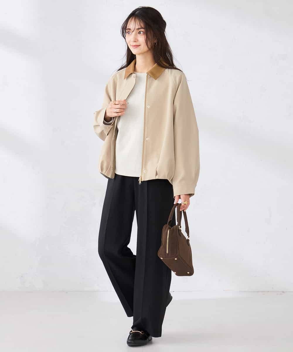 K2JDD09099 a.v.v(アー・ヴェ・ヴェ) ステンカラーブルゾン ネイビー