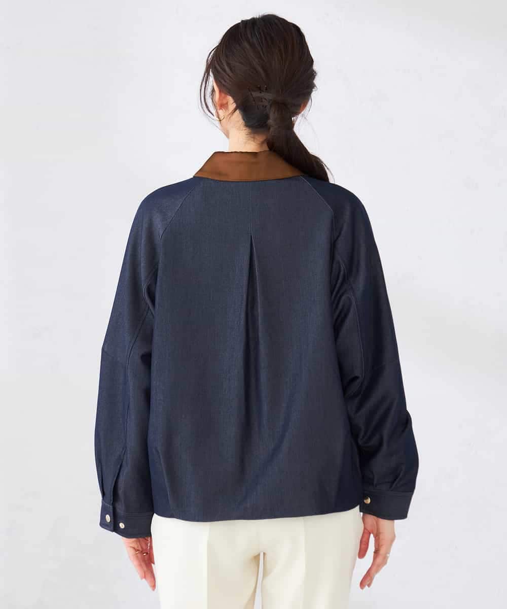 K2JDD09099 a.v.v(アー・ヴェ・ヴェ) ステンカラーブルゾン ネイビー