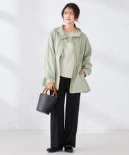 K2JED01089 a.v.v(アー・ヴェ・ヴェ) 【微撥水】フーテッドブルゾン ライトカーキ